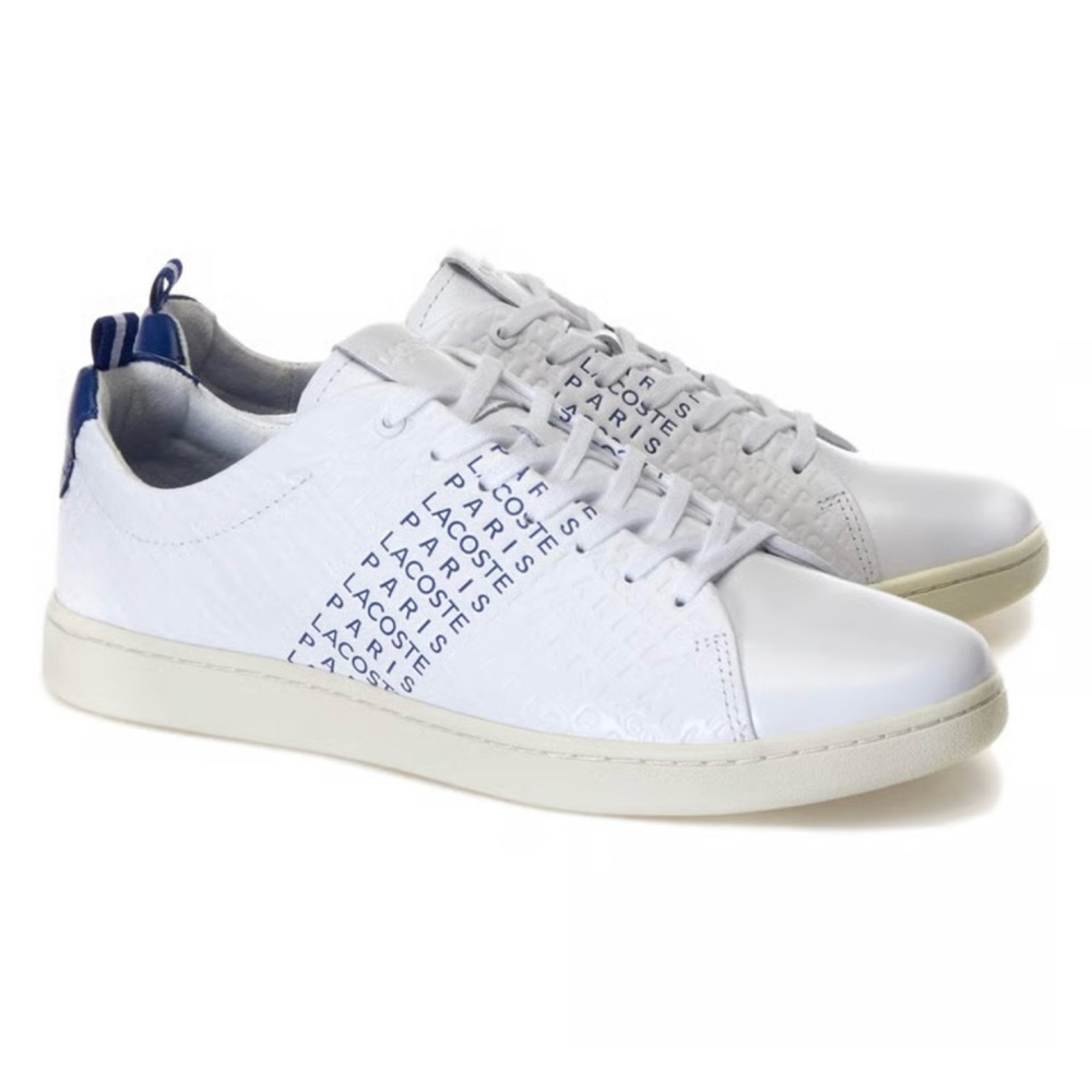 Lacoste White Sneakers with Perforated Leather and Minimalist Design - Picture 1 of 8
